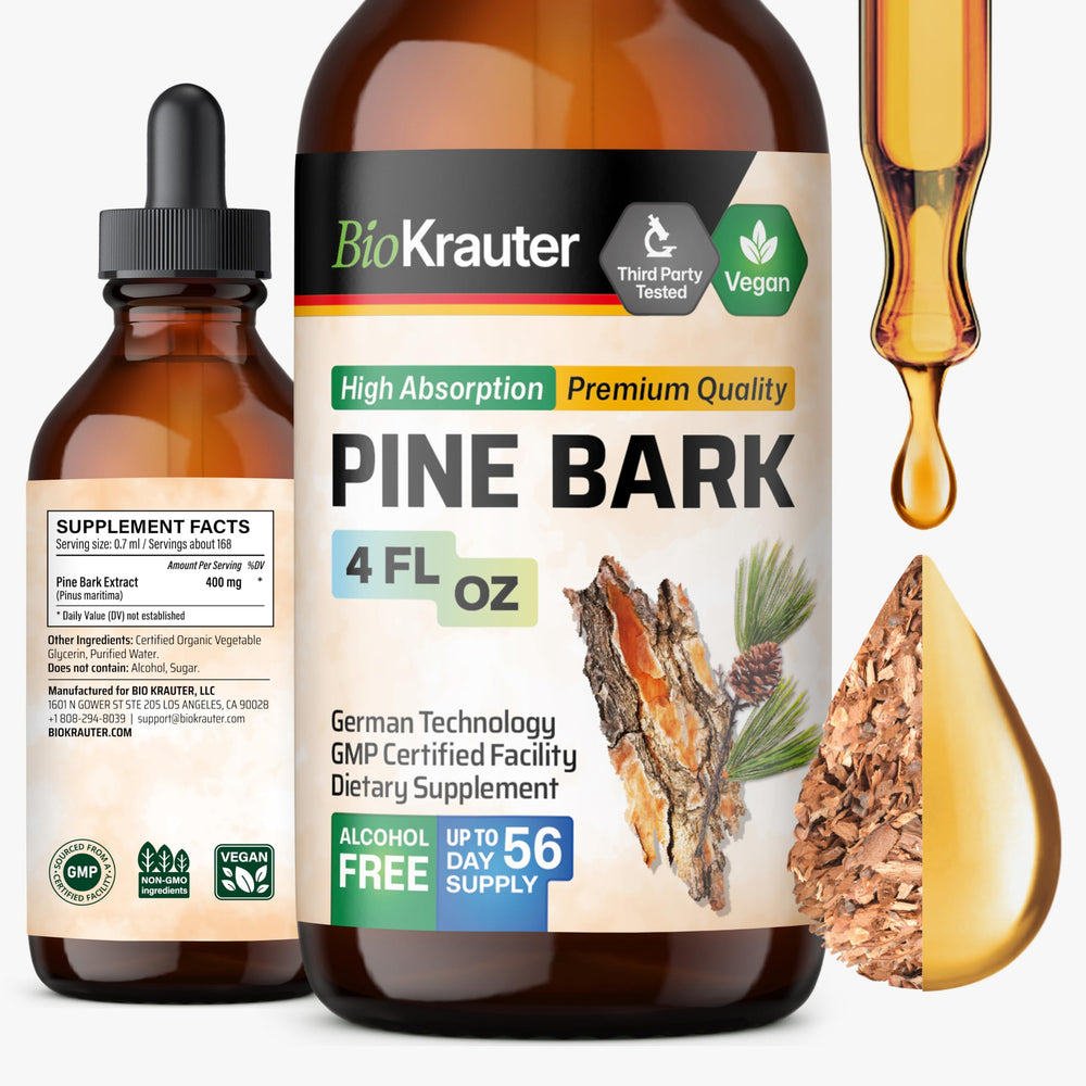 BIO KRAUTER Pine Bark Extract 4oz bottle with drops
