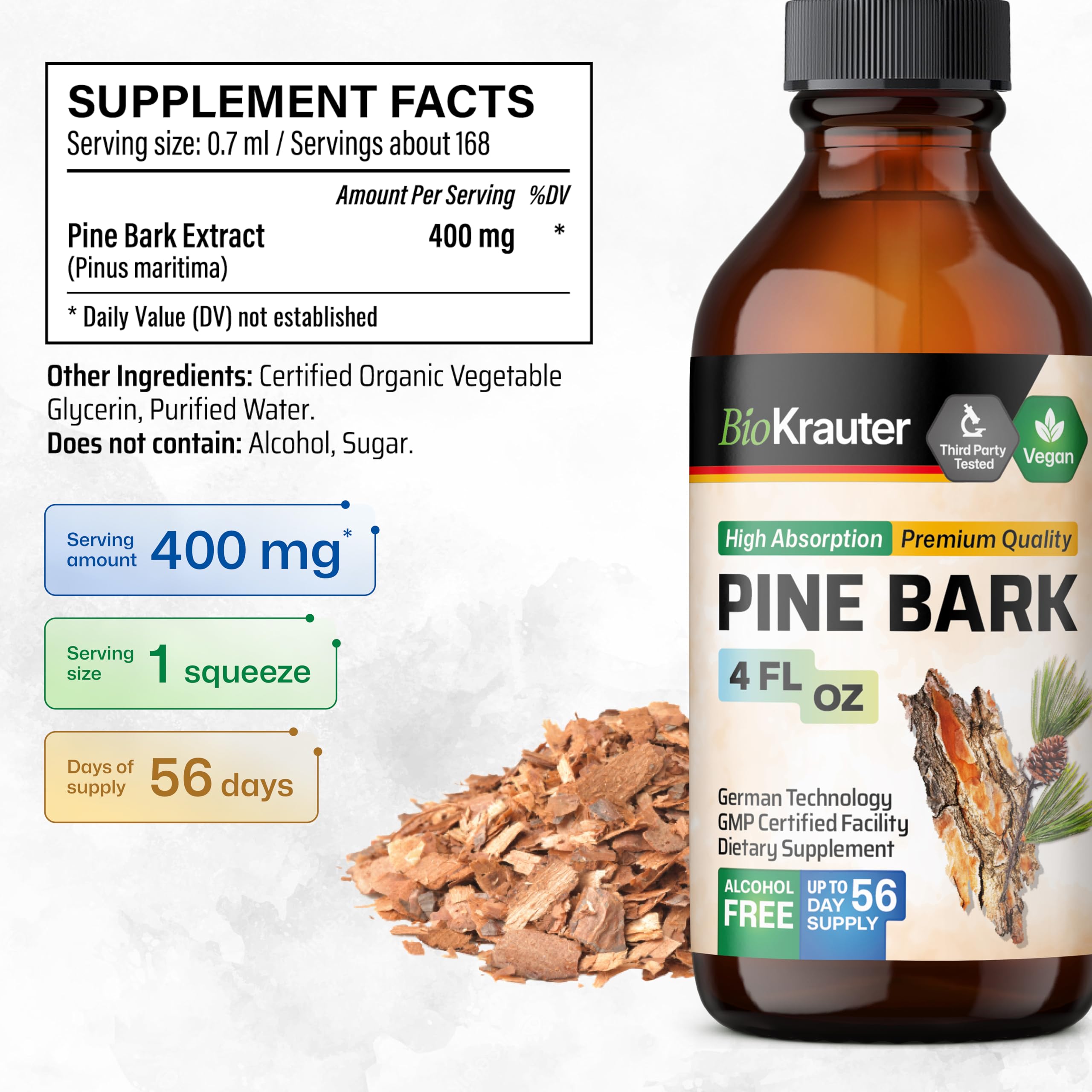 Antioxidant benefits graphic for pine bark extract
