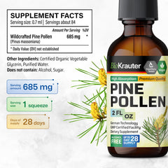 Immunity and men's health concept with pine pollen imagery