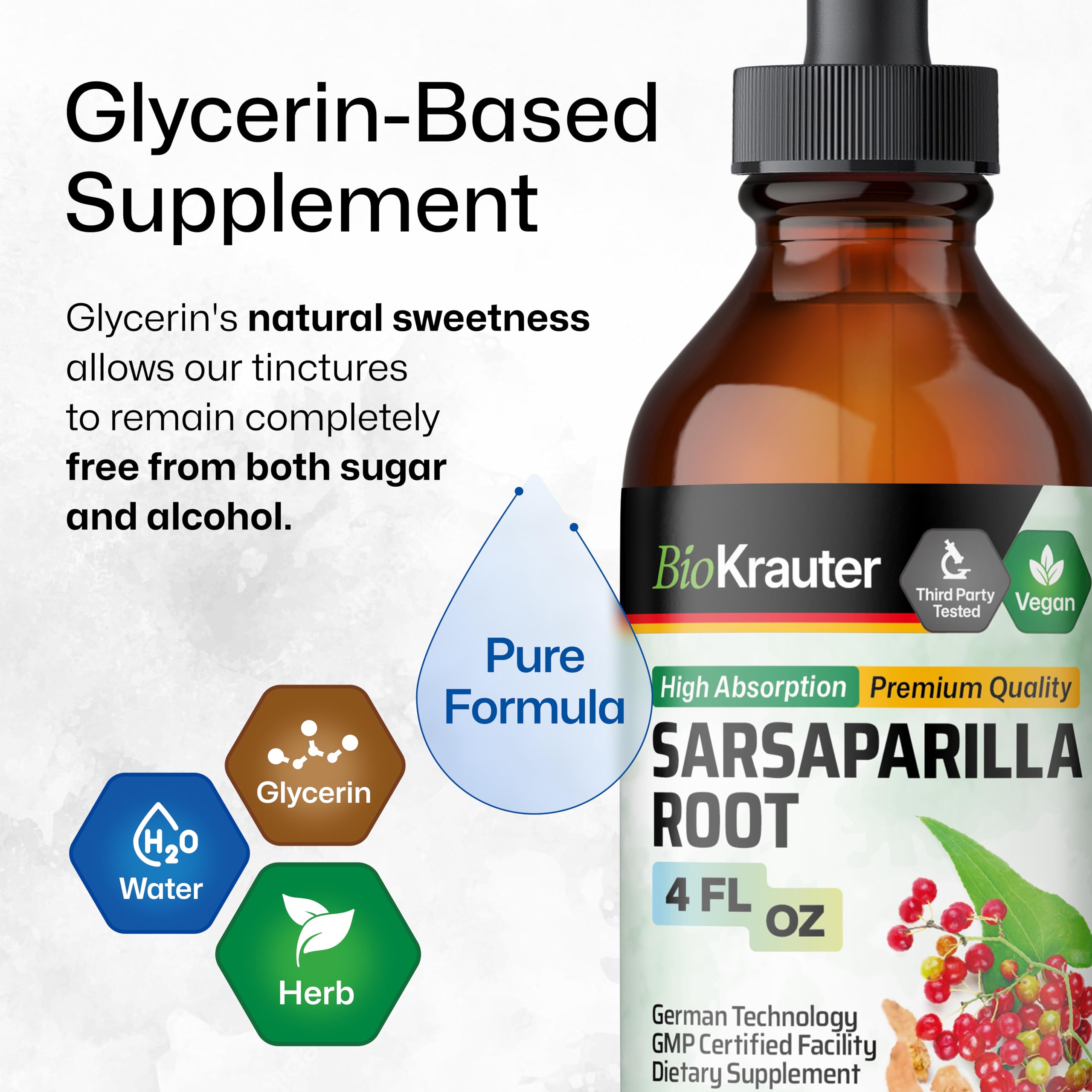 Tincture bottle on a white background