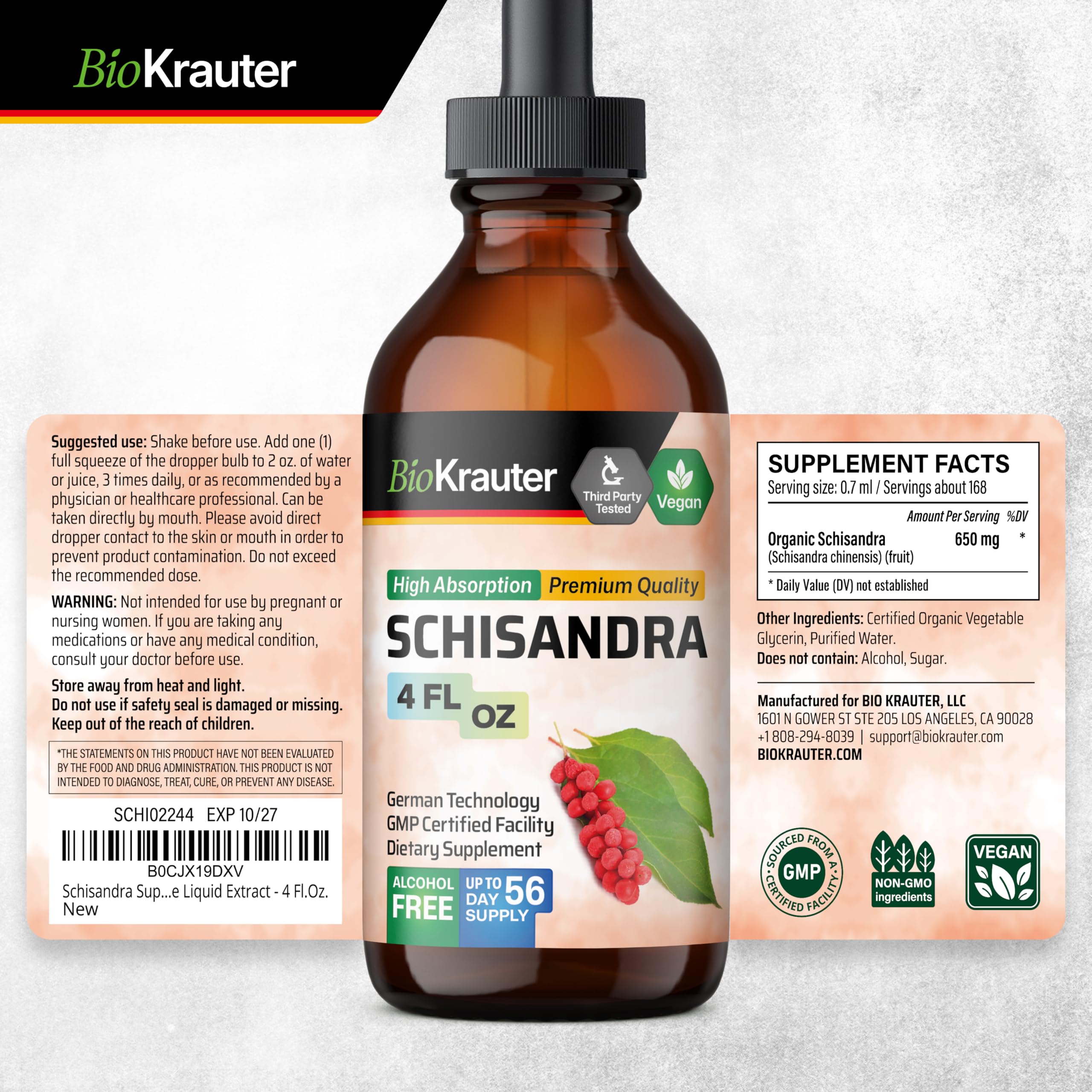 Usage instructions for Schisandra Berry Drops