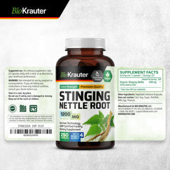 Urinary health support concept with nettle capsules