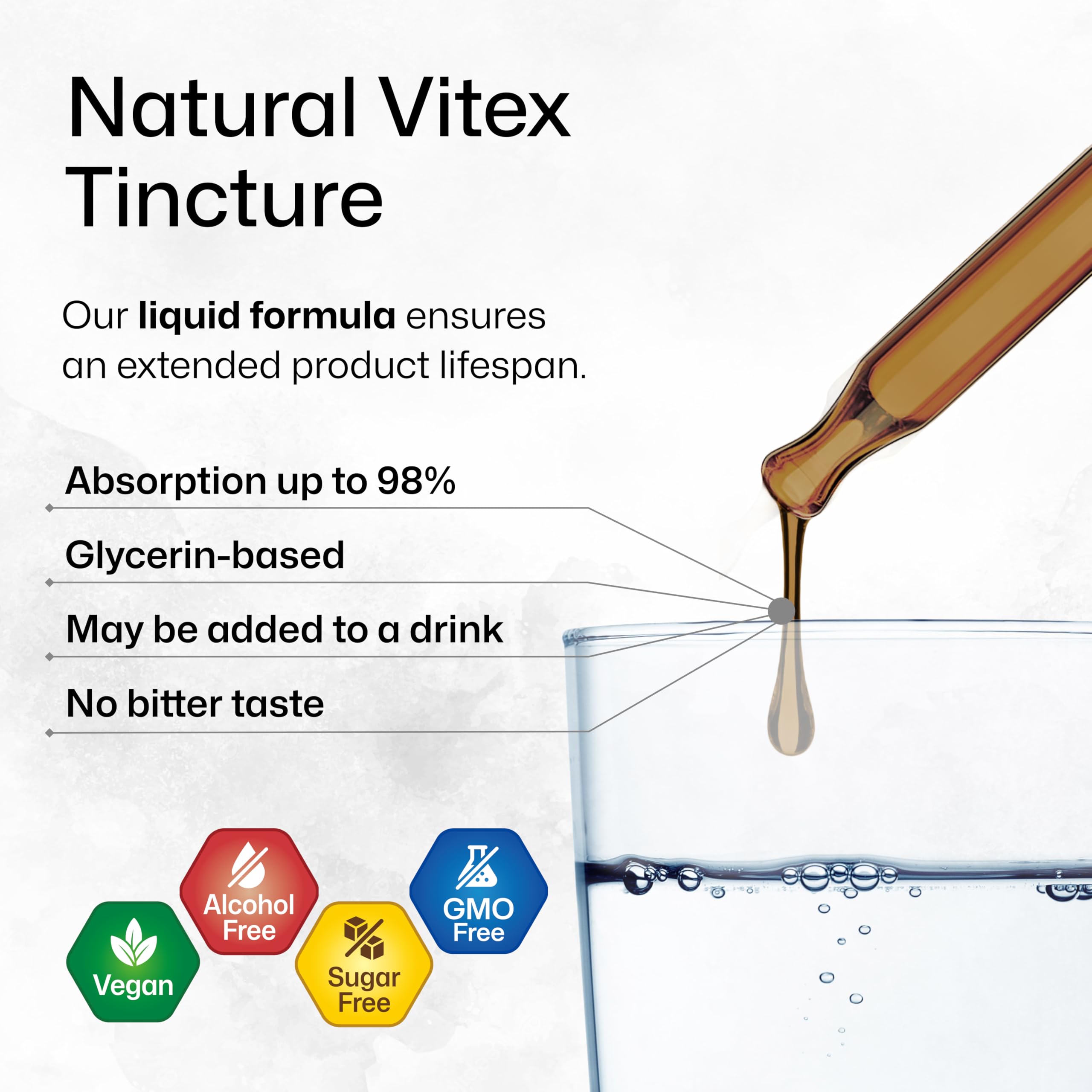 Dropper dispensing tincture into water