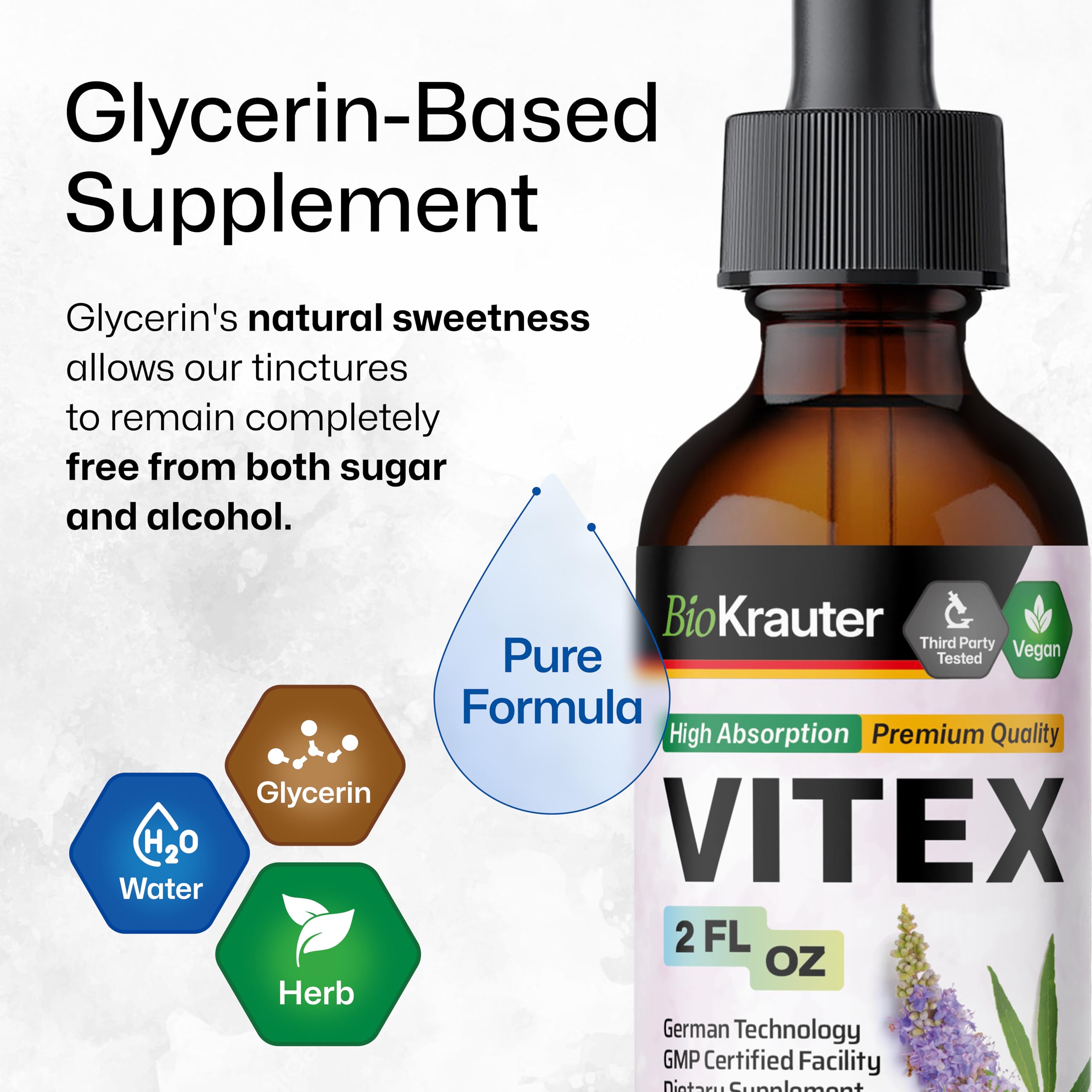 Wellness-focused woman with Vitex supplement