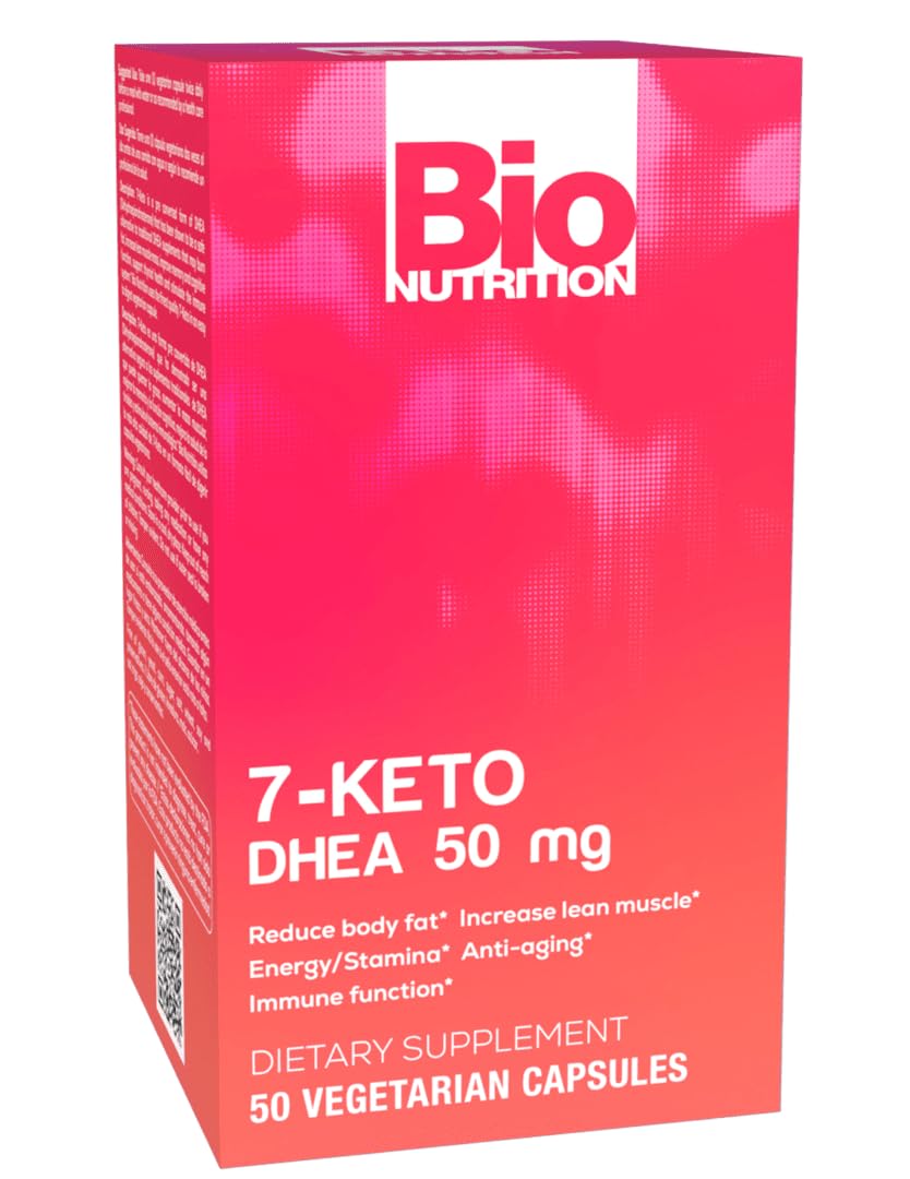 Bio Nutrition 7-Keto DHEA 50 mg vegetarian capsules bottle with label