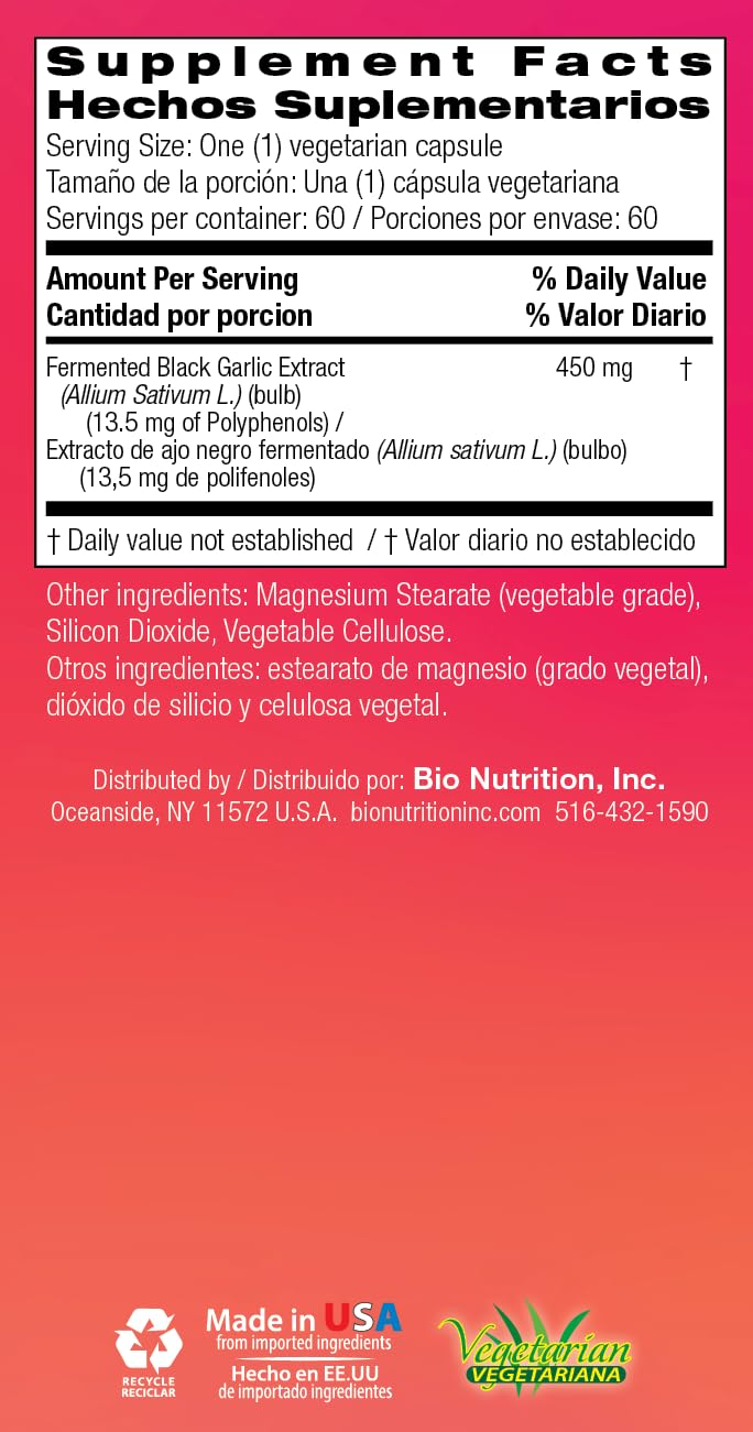 Close-up of 60 vegetarian capsules