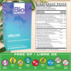 Close-up of Urilow Vegi-Caps bottle label