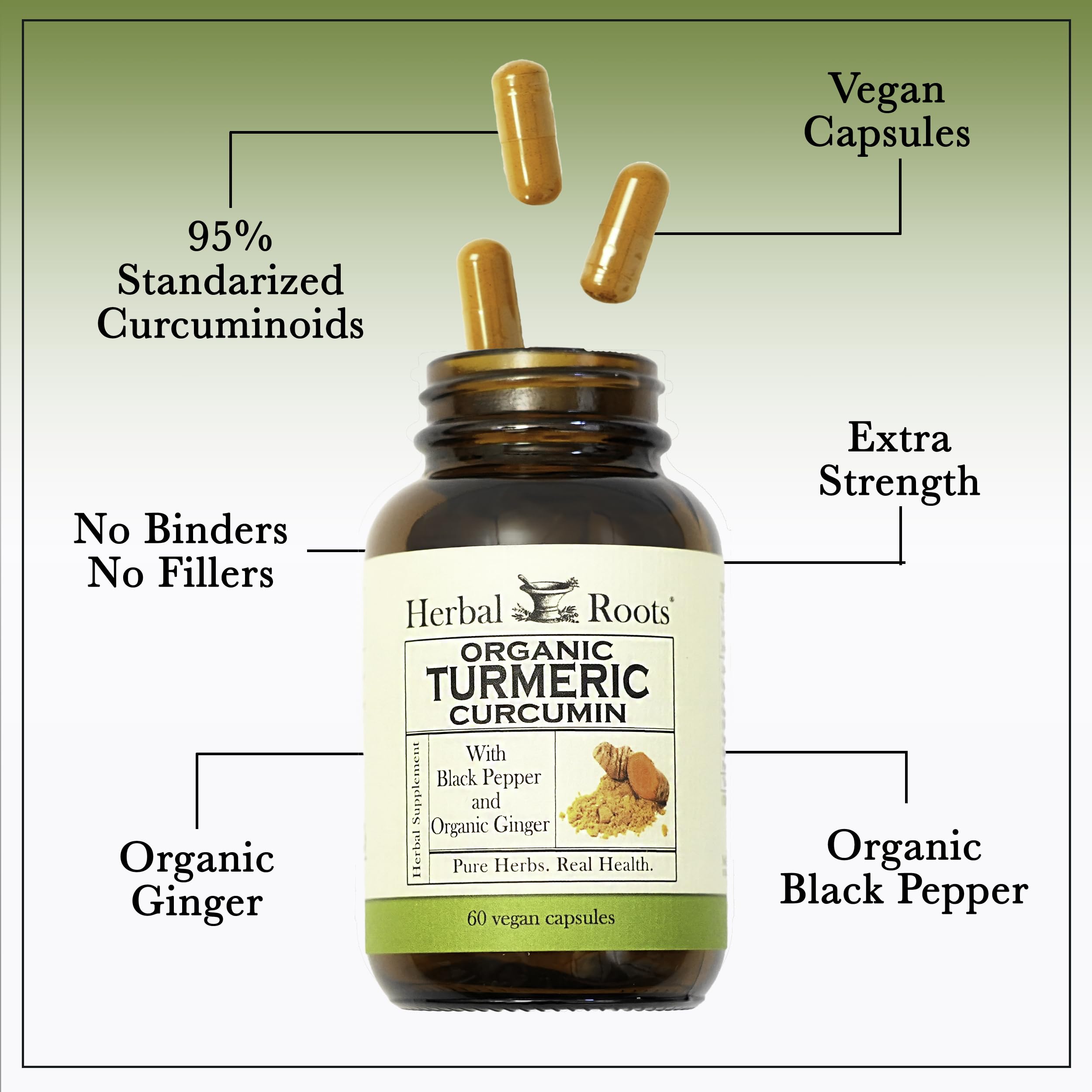 BioPerine black pepper and ginger illustration