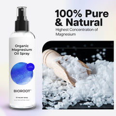Applying BioRoot Magnesium Spray to feet