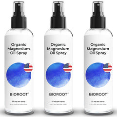 BioRoot Organic Magnesium Spray 8oz bottle (3-pack)