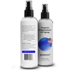 Packaging of BioRoot Organic Magnesium Spray 8oz (3-pack)