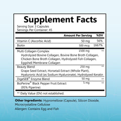Ingredients: Vitamin C, Biotin, Keratin and Hyaluronic Acid
