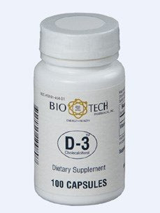 Bio-Tech D3 (Cholecalciferol) 1000 IU 100 Caps