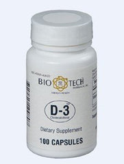 Bio-Tech D3 (Cholecalciferol) 1000 IU 100 Caps