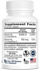 Vegan capsules of Bio-Tech D3-K2 120 Vegcaps