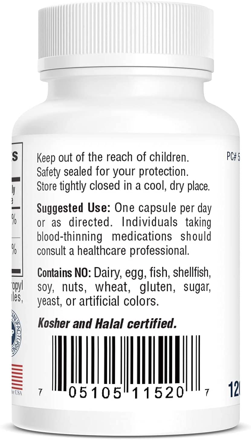 Supplement facts panel for Bio-Tech D3-K2 120 Vegcaps