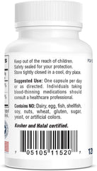 Supplement facts panel for Bio-Tech D3-K2 120 Vegcaps