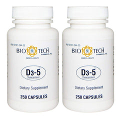 BioTech Pharmacal D3-5 5000 IU Vitamin D3 supplement bottle (500 tablets)