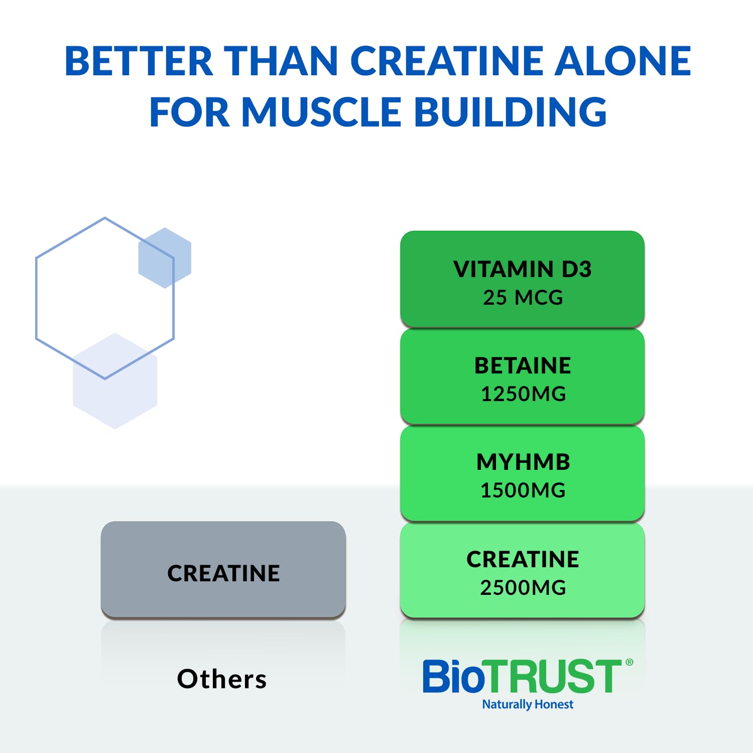Close-up of creatine HMB powder