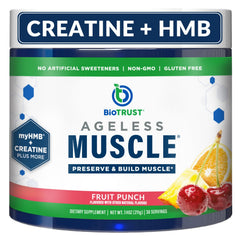 BioTrust Ageless Muscle Builder fruit punch flavor packaging box