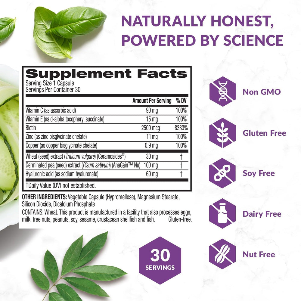 Product packaging and 30 capsules count