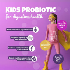 Assorted Bio360 Kids Probiotics berry chews on white background