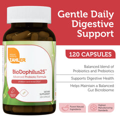 BioDophilus25 capsules in a bottle cap view