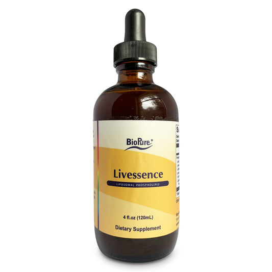Front view of BioPure Livessence Herbal Tincture 4 oz bottle