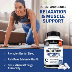 Close-up of BioSchwartz Magnesium Glycinate 500mg mini capsules