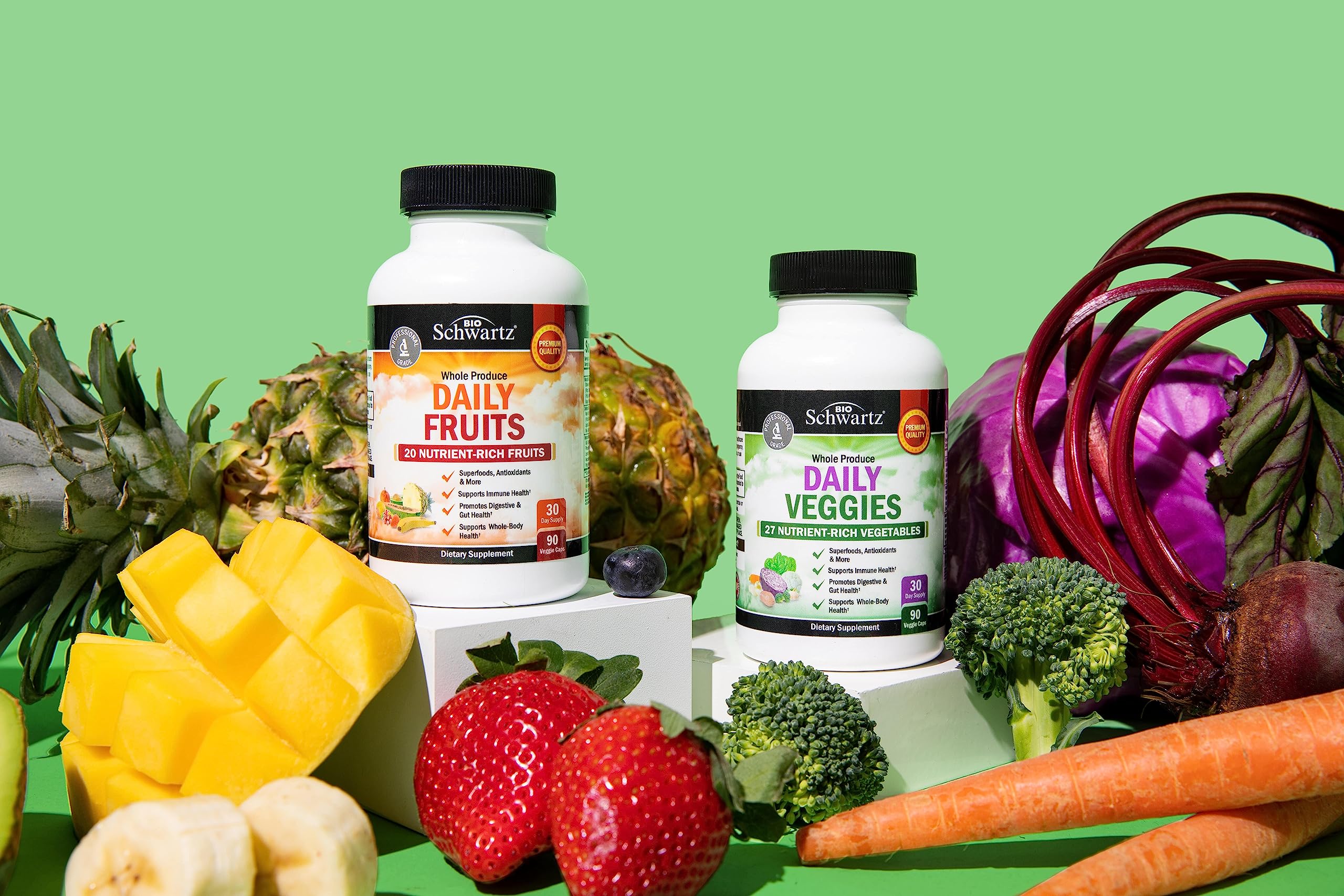 Vegan, non-GMO and gluten-free dietary supplement for adults