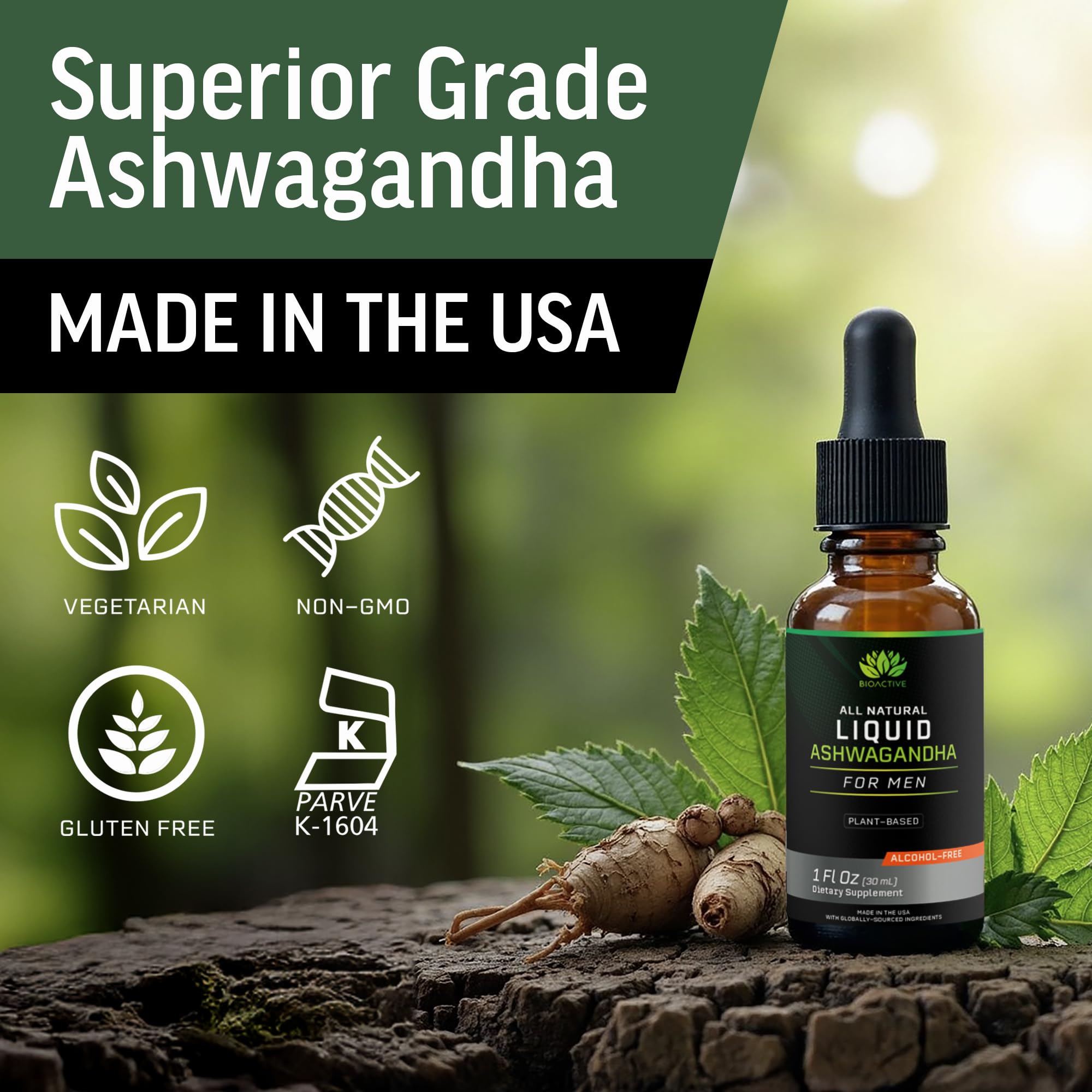 Close-up of withanolide potency in BIOACTIVE Ashwagandha Drops