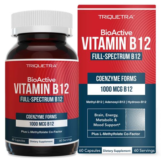 All 3 bioactive B12 forms (methylcobalamin, adenosylcobalamin, hydroxocobalamin) with methylfolate