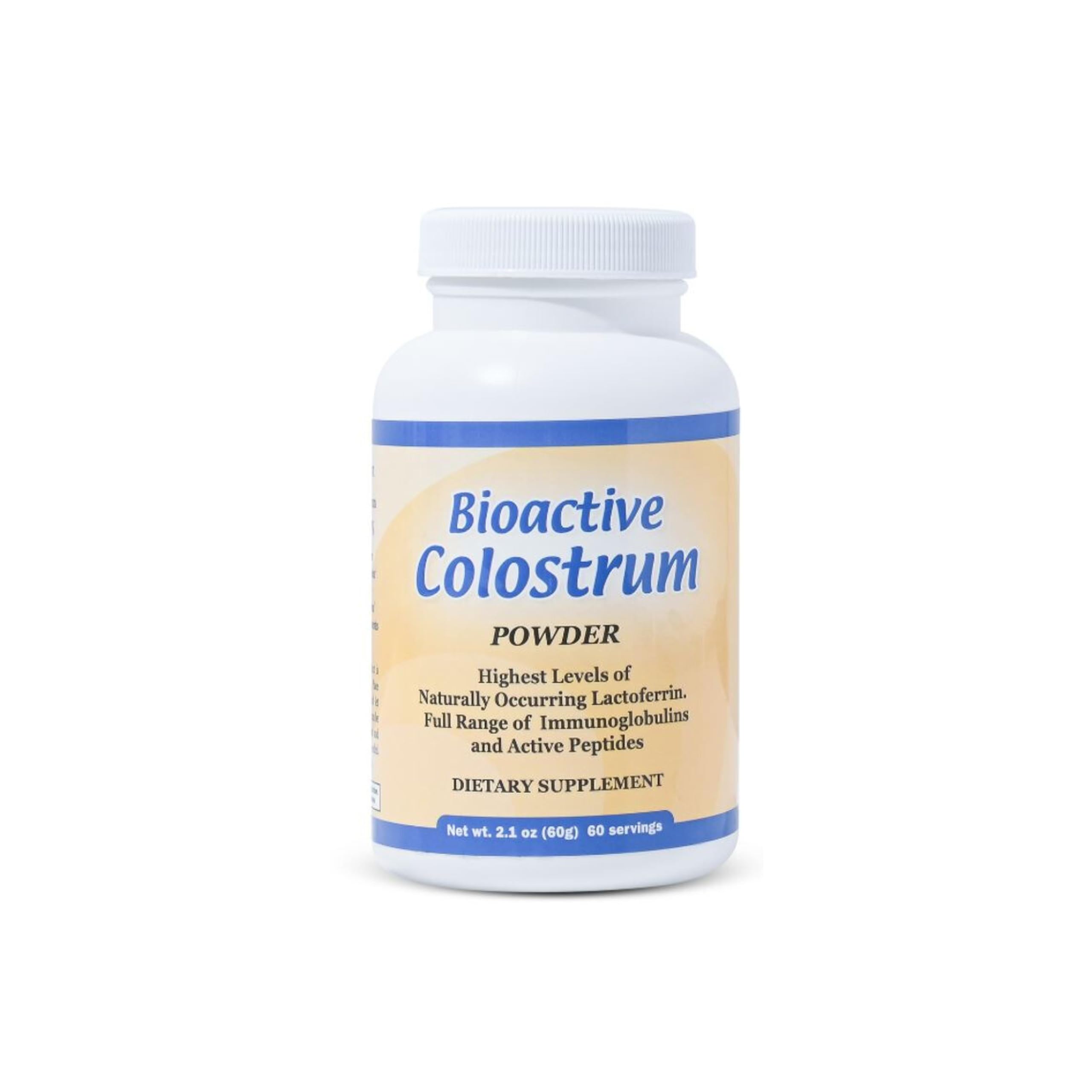 Well Wisdom Bioactive Colostrum 60g container – front view