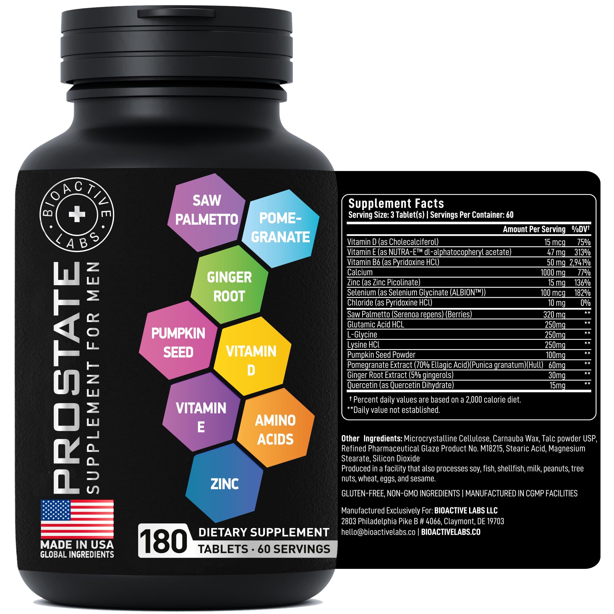 Gluten-free and non-GMO prostate health supplement