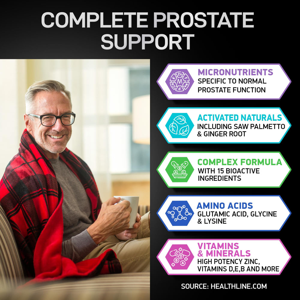 Prostate health complex with 320 mg saw palmetto and vitamins