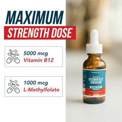 Sublingual liquid bottle with berry flavor
