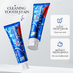 Toothpaste being squeezed onto a toothbrush