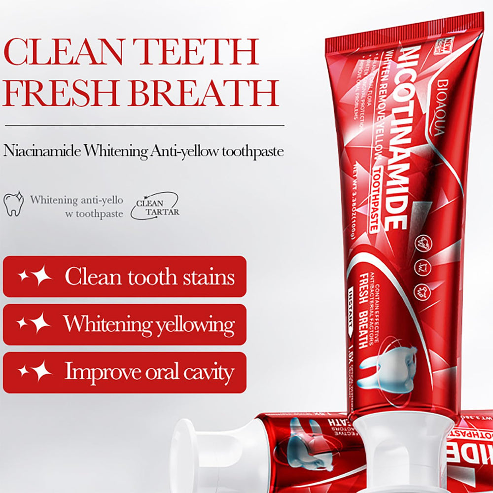 Graphic illustrating balanced oral flora with BIOAQUA toothpaste