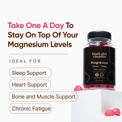 Label highlighting high absorption magnesium citrate for gummies