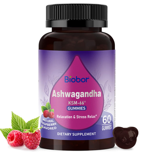 Hero image of Biobor Ashwagandha Gummies with bottle