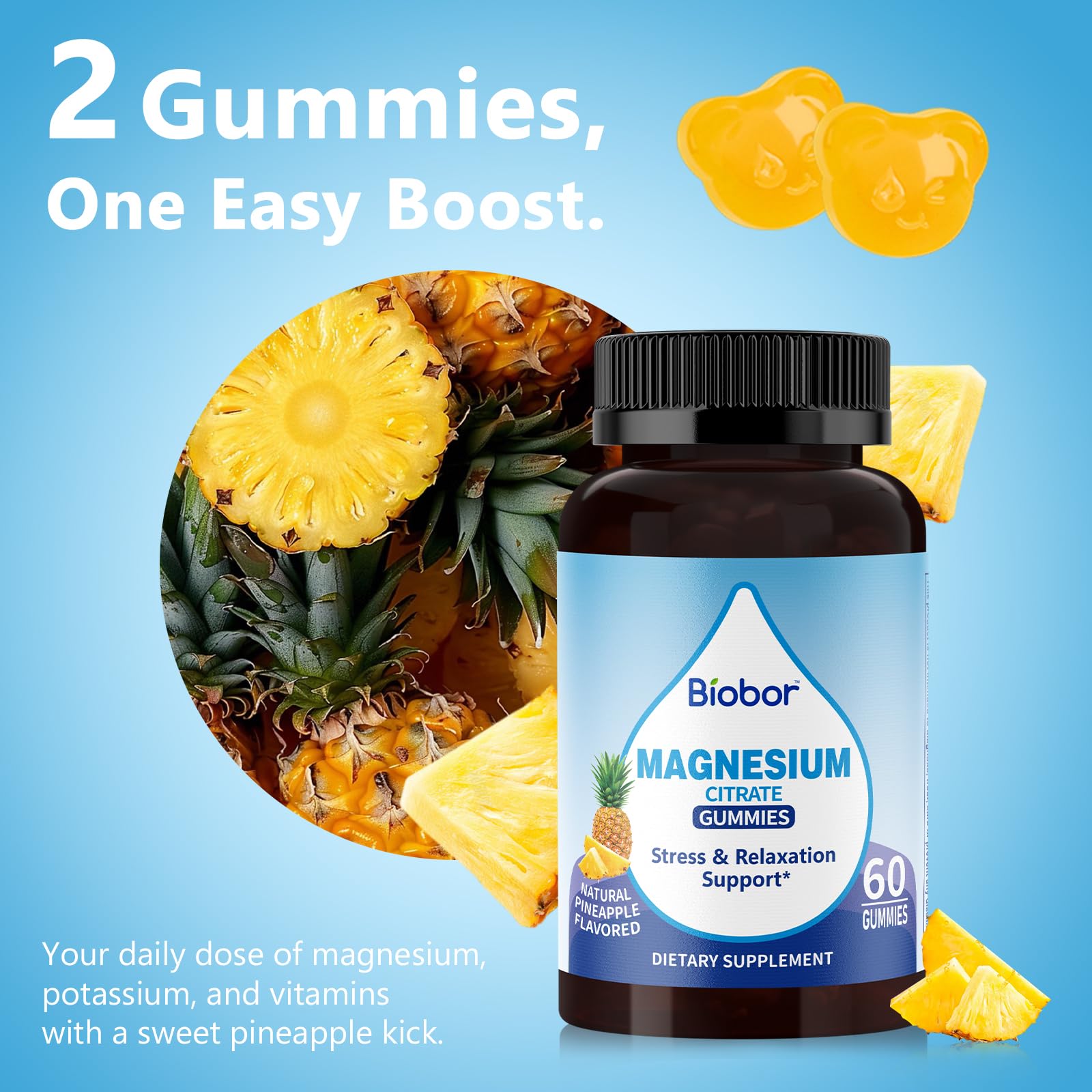 Ingredients list for Biobor potassium magnesium gummies