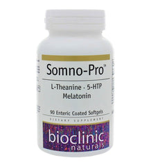 Bioclinic Naturals Somno-Pro bottle with 90 enteric-coated softgels