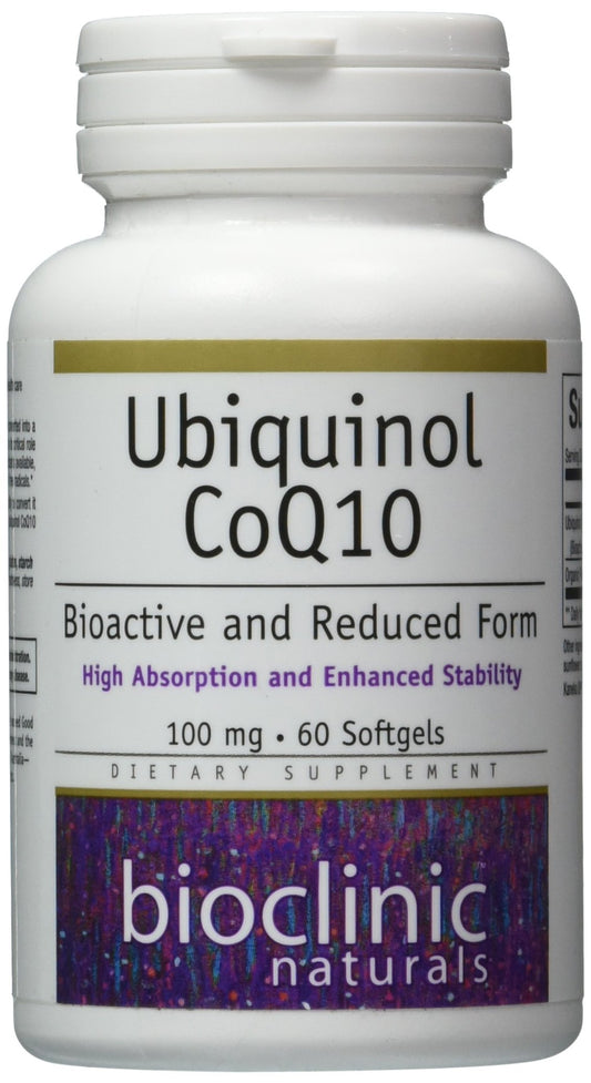 Bioclinic Naturals Ubiquinol Softgels bottle label