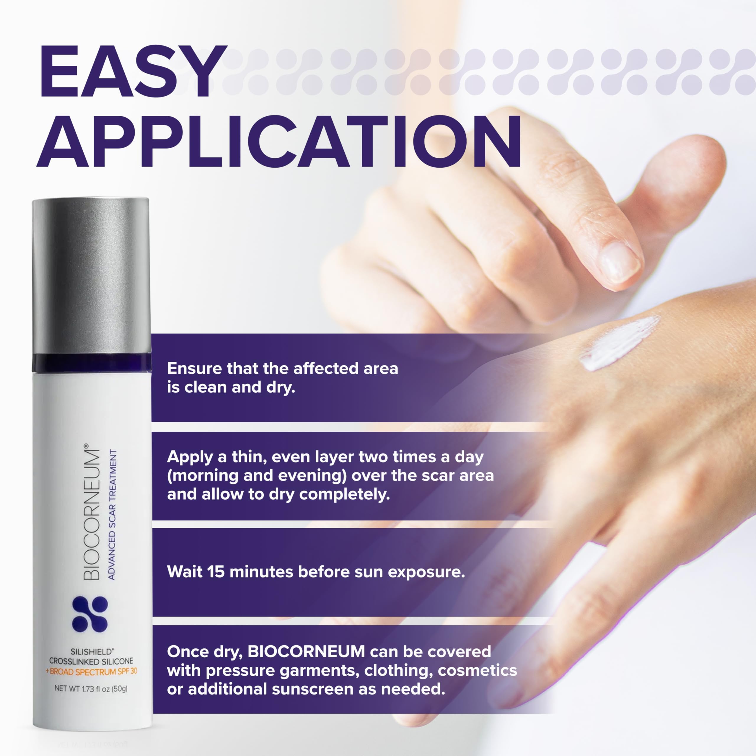 BIOCORNEUM kid-friendly-scar-care demonstrates gentle treatment suitable for children.