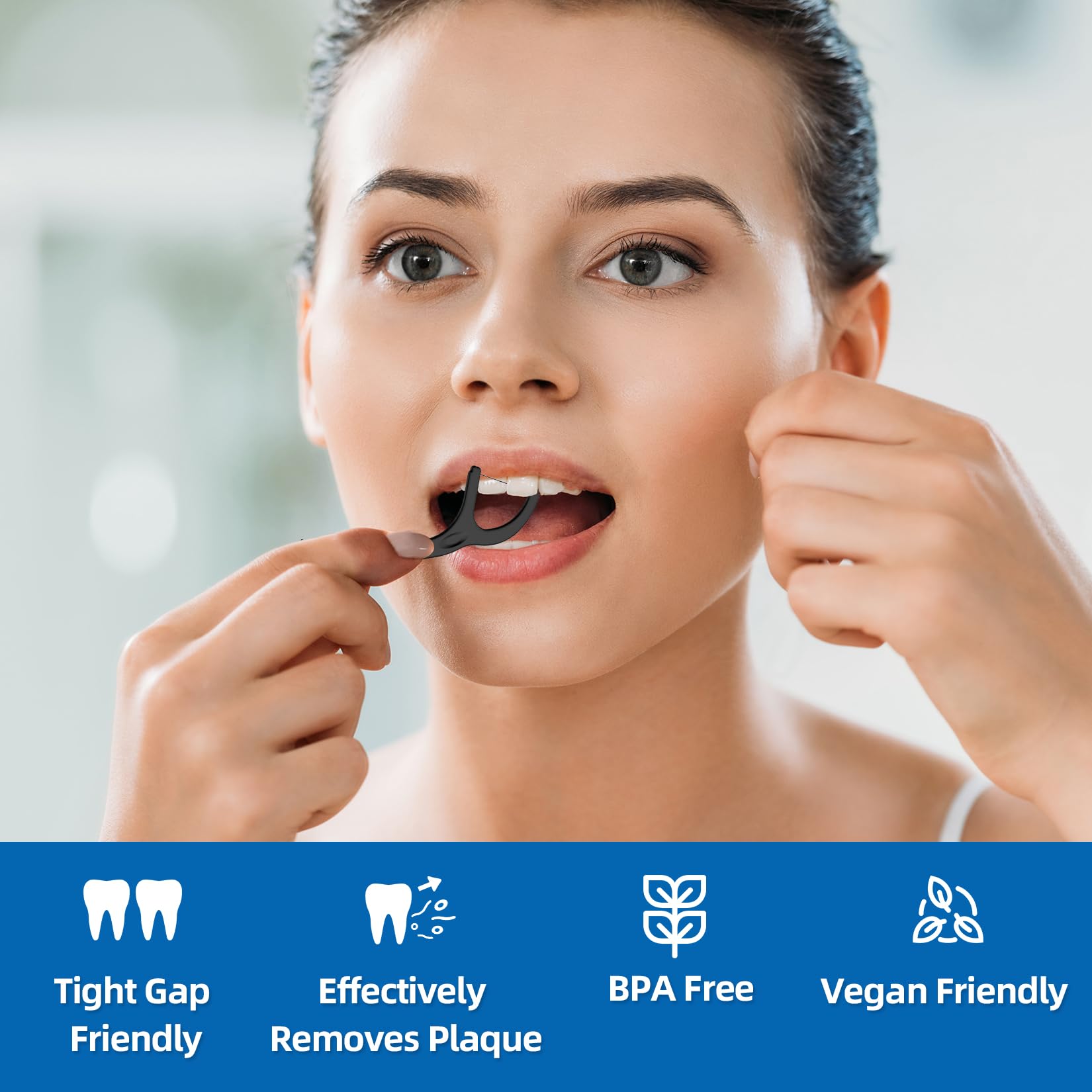 Gentle, soft floss on a durable floss pick