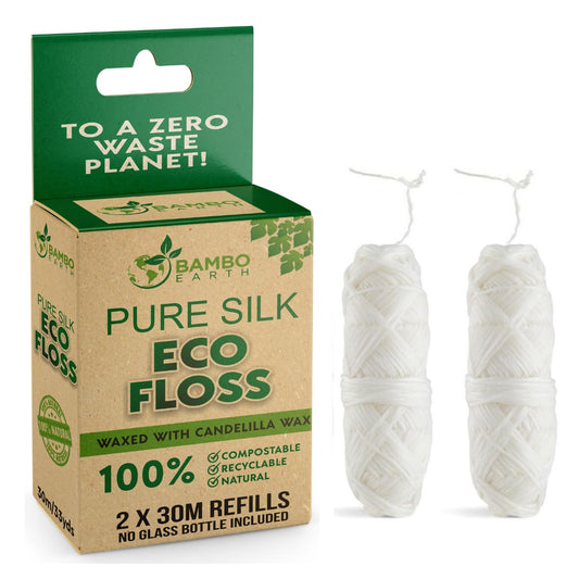 Biodegradable mint dental floss spool