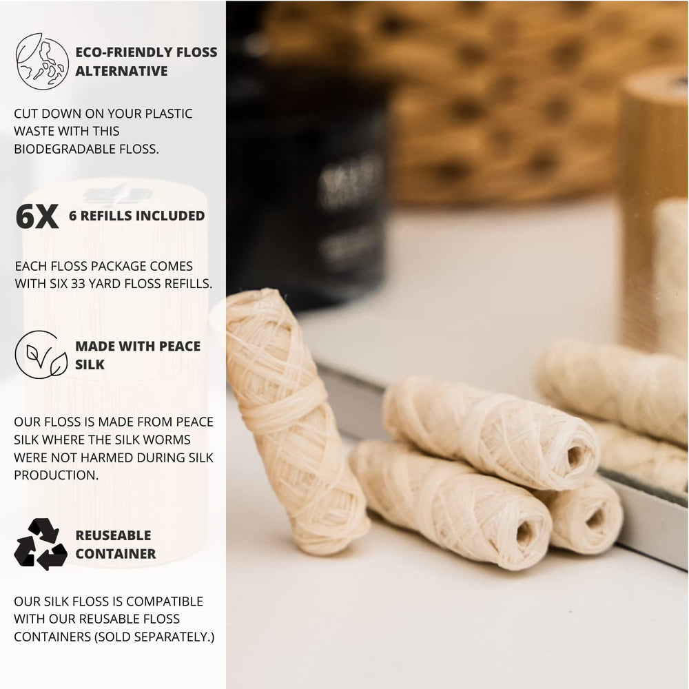 Zero-waste dental floss usage guidance for Peace Silk floss