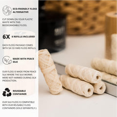 Zero-waste dental floss usage guidance for Peace Silk floss