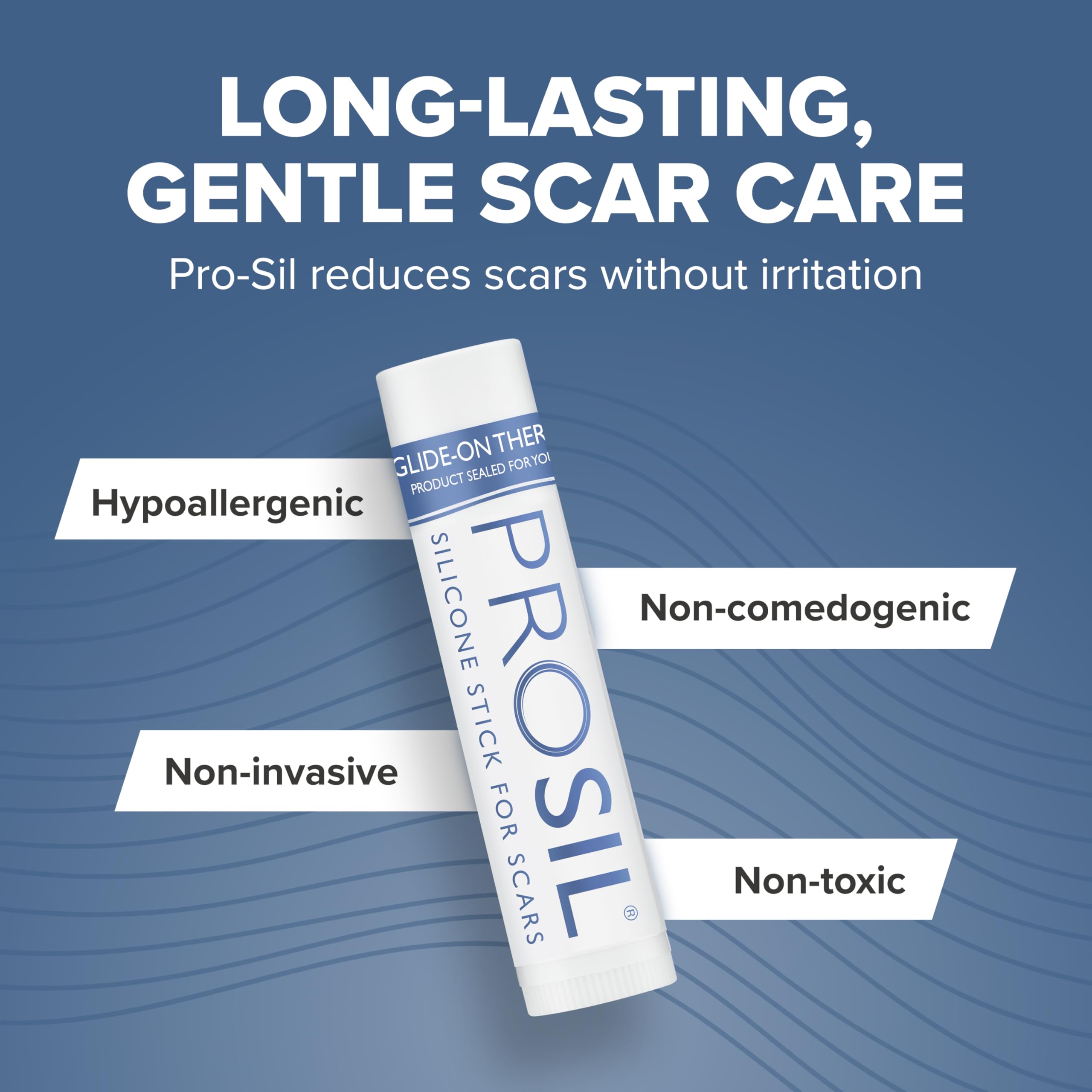 BIODERMIS PROSIL stick on skin during daily routine for softening scars.