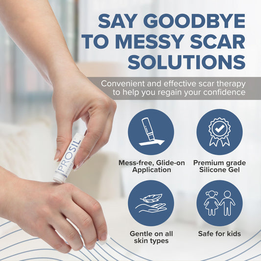 BIODERMIS PROSIL-stick compact design enables precise glide-on scar care.